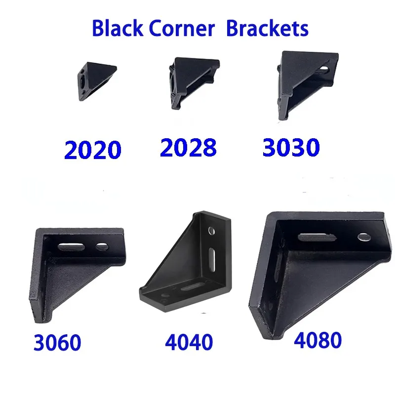 Aluminium Angle Brackets | 2020 to 4080 Profile Connectors | EU Standard CNC - Thumbnail 2