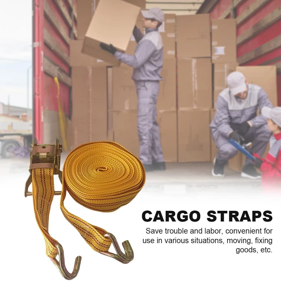 Ratchet Strap | 3-10m Lorry Lashing | Heavy Duty Claw Hooks - Thumbnail 5