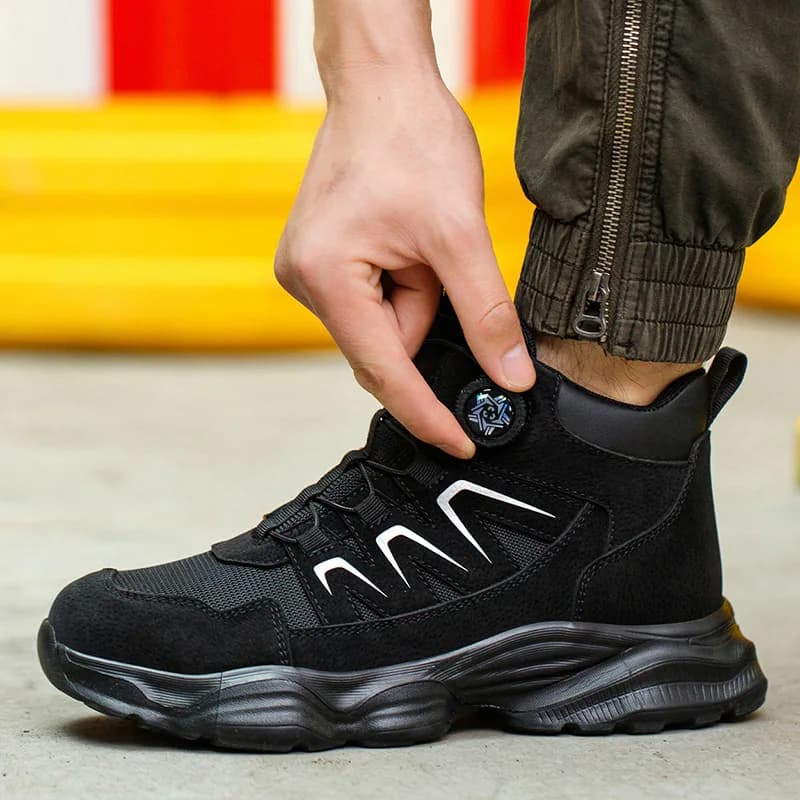 Rotating Button Steel Toe Cap Safety Boots | Anti-Smash & Anti-Piercing | Lightweight Workwear - Thumbnail 3