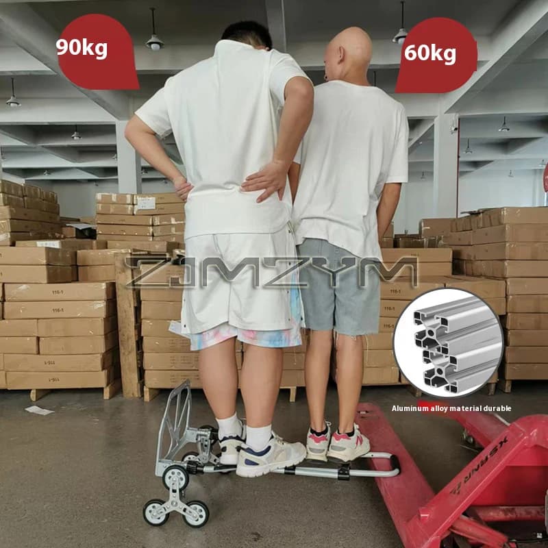 Folding Hand Truck Trolley | Telescopic Stair Climber | Portable Luggage Cart - Thumbnail 5