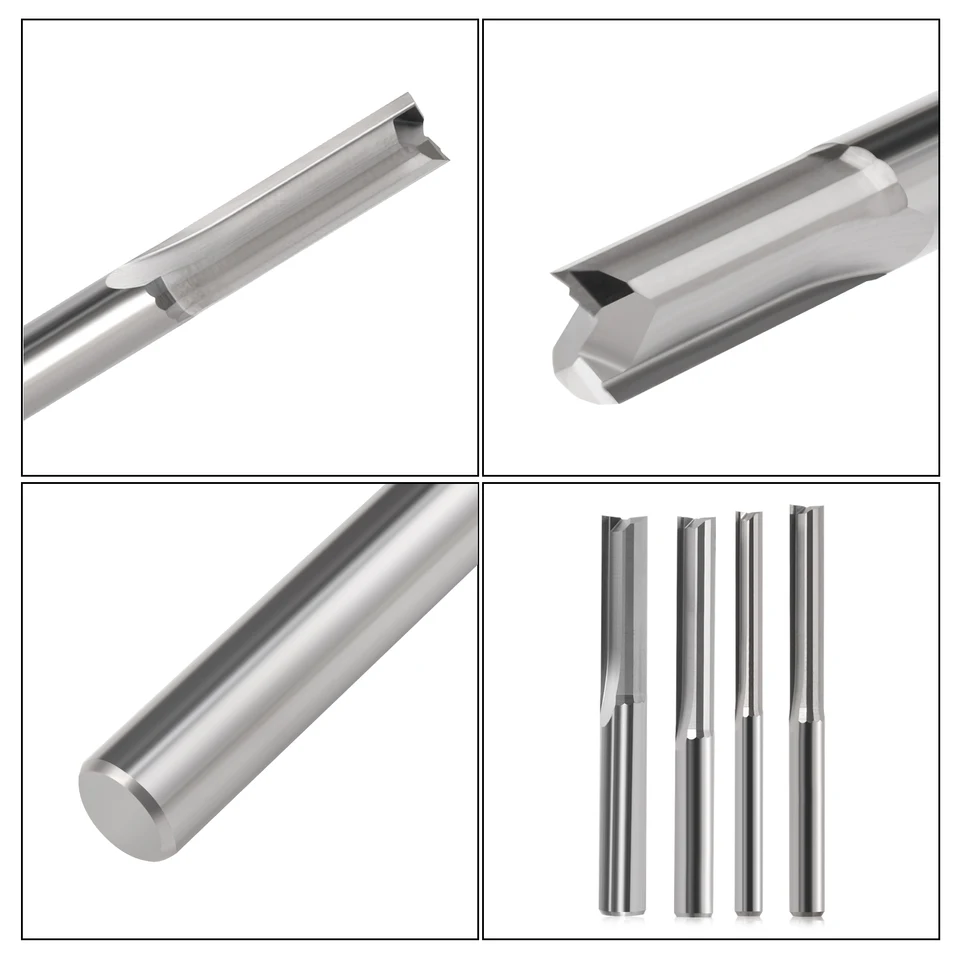 Router Bits | 3.175mm x 22mm Two Flute Straight End Mill | CNC Cutting Tools - Thumbnail 3