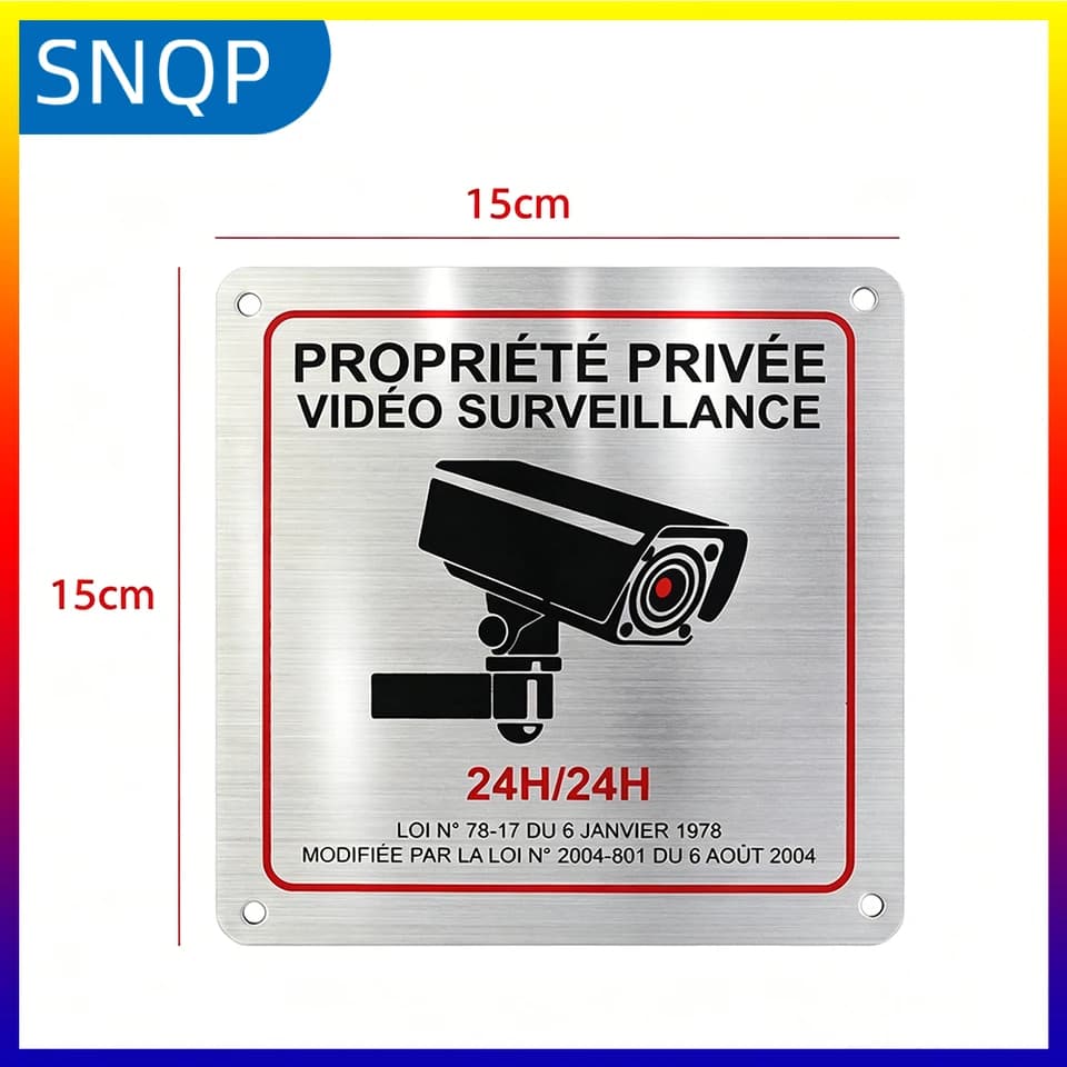 No Smoking Sign | CCTV Private Property | Brushed Metal Safety Sign - Thumbnail 2