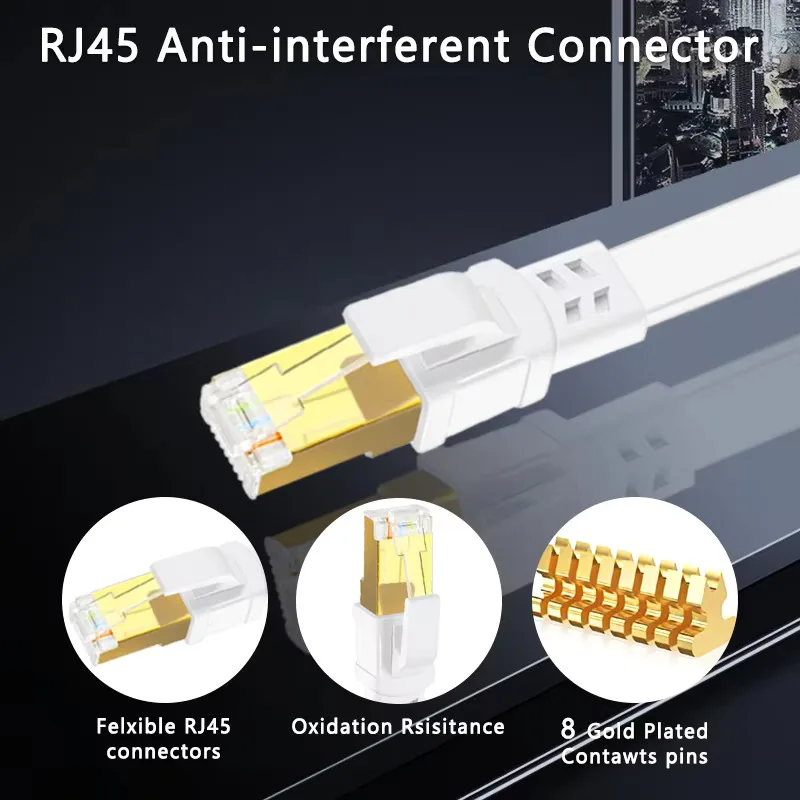 Cat 8 Ethernet Cable | 40Gbps, 2000MHz | Router & Modem Connectivity - Thumbnail 5