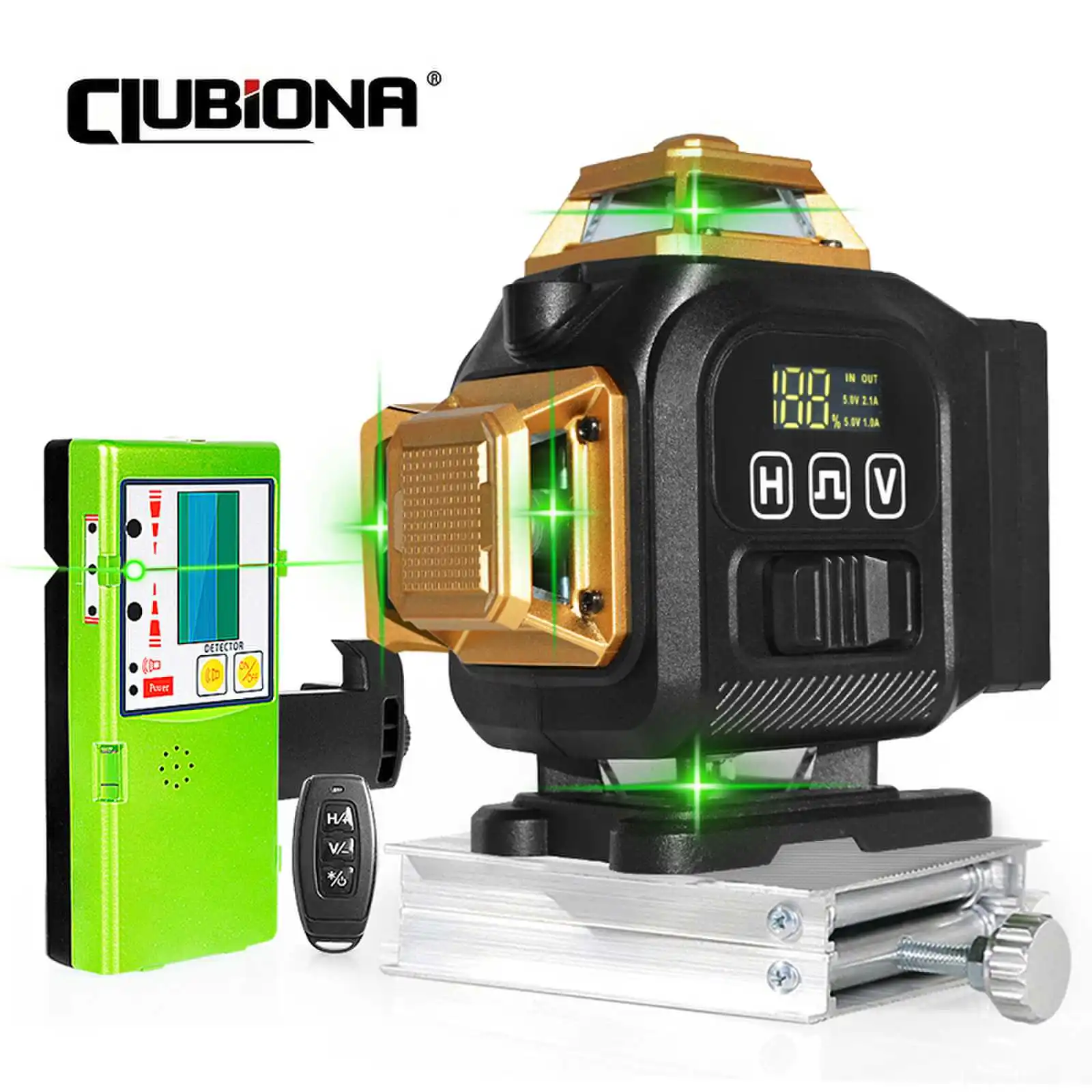 12/16-Line 4D Green Laser Level | 360° Rotation | High-Precision Vertical/Horizontal Lines - Thumbnail 2