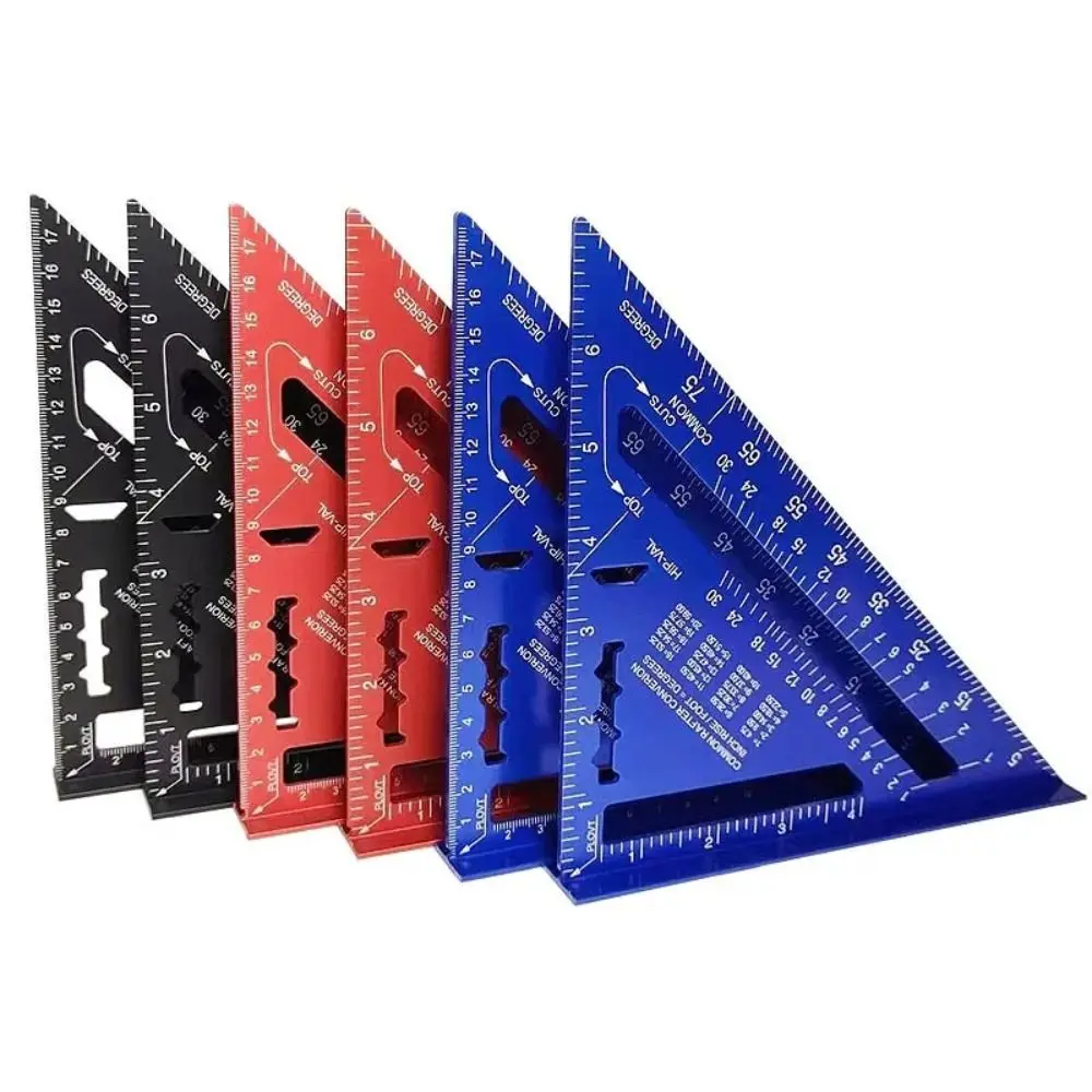 7-Inch Aluminum Speed Square | Precision Woodworking & Carpenter's Angle Ruler | Inch/Metric Dual Scale