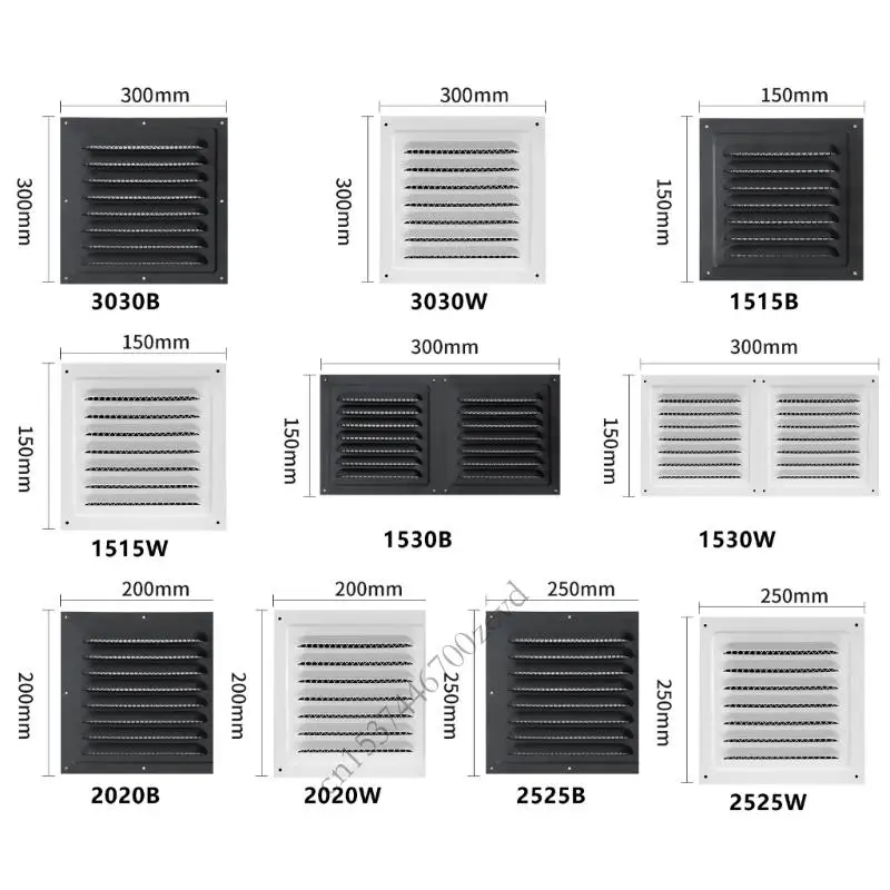Soffit Vent Mesh | Stainless Steel Square Air Grille | Built-in Insect Screen - Thumbnail 7