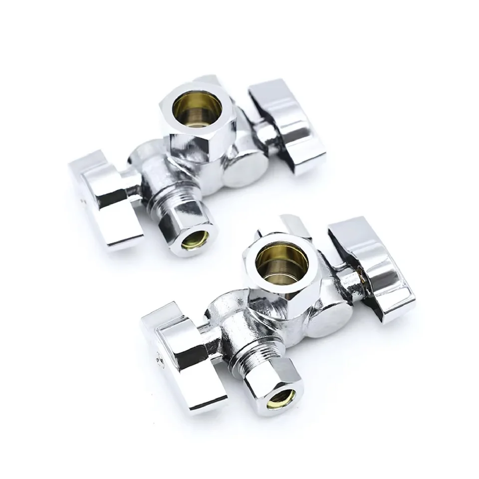 Float Valve Stop | 3/8" x 5/8" x 3/8" Comp. | 1/4 Turn Dual Handle 80407