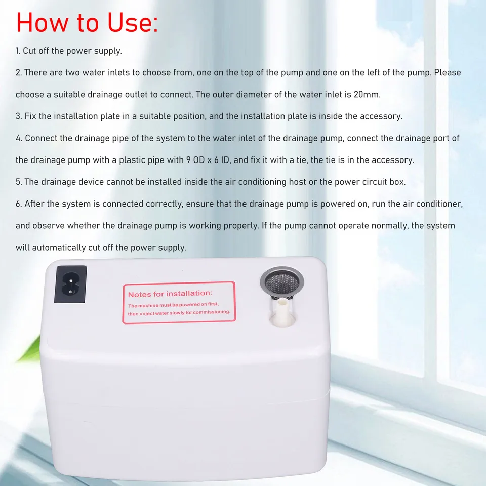 Condensate Pump 24L/h | Automatic AC Drain Pump | 200mL Storage Box - Thumbnail 4