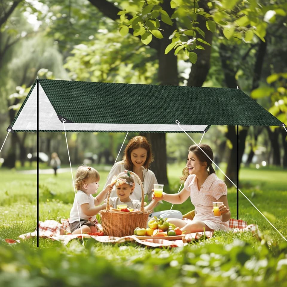 Heavy Duty Tarpaulin | Waterproof Ground Sheet with Aluminium Eyelets | Outdoor Furniture & Caravan Cover - Thumbnail 6