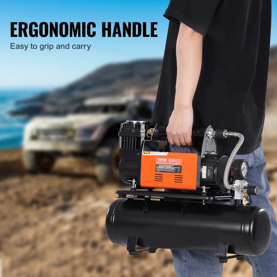 12V Digital Tyre Pressure Gauge Inflator | Heavy Duty Portable Air Compressor - Thumbnail 6