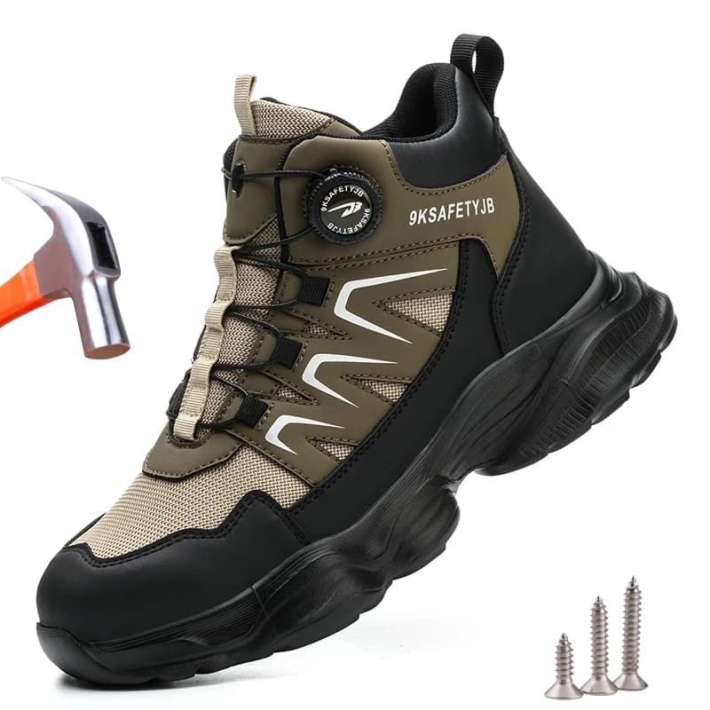 Size 47 48 Safety Toe Wellington Boots | Steel Toe & Lightweight | Rotation Button Fastening - Thumbnail 2
