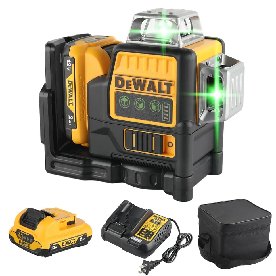 DEWALT DW089 Laser Level | 3x360° Green Beam | Self-Levelling for Building Work - Thumbnail 2