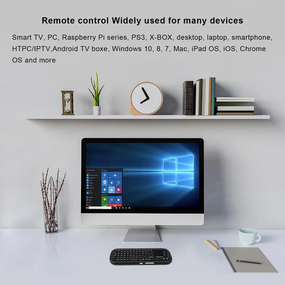 iPazzPort Wireless Keyboard | Touchpad Mouse Combo | For PC, TV Box, PS4 - Thumbnail 3