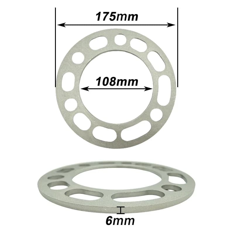 6mm Universal Wheel Spacers | 6x139.7 Aluminum Shims | 6-Lug Truck & SUV - Thumbnail 2