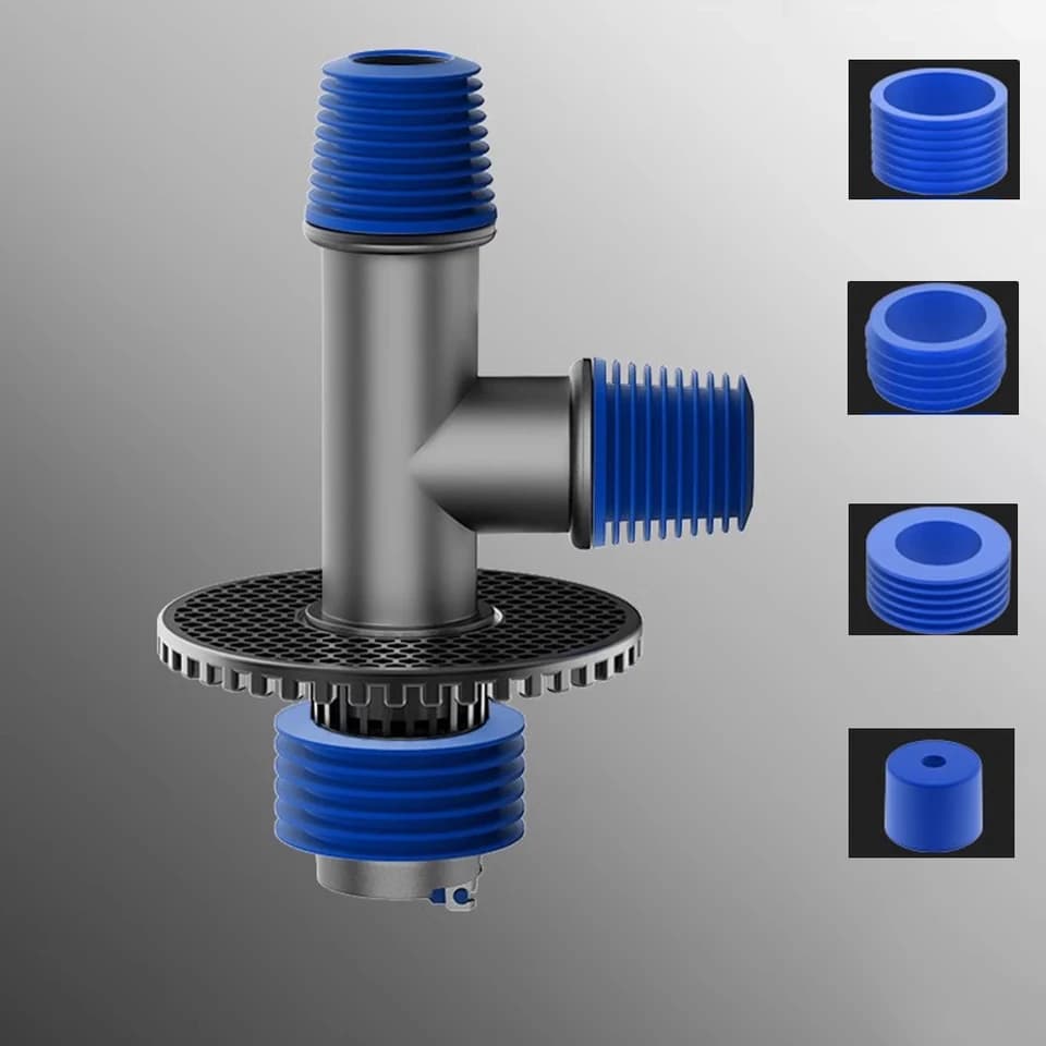 Industrial Floor Washing Machine Drain Connector | Universal Hose Adapter | Kitchen/Bathroom - Thumbnail 3