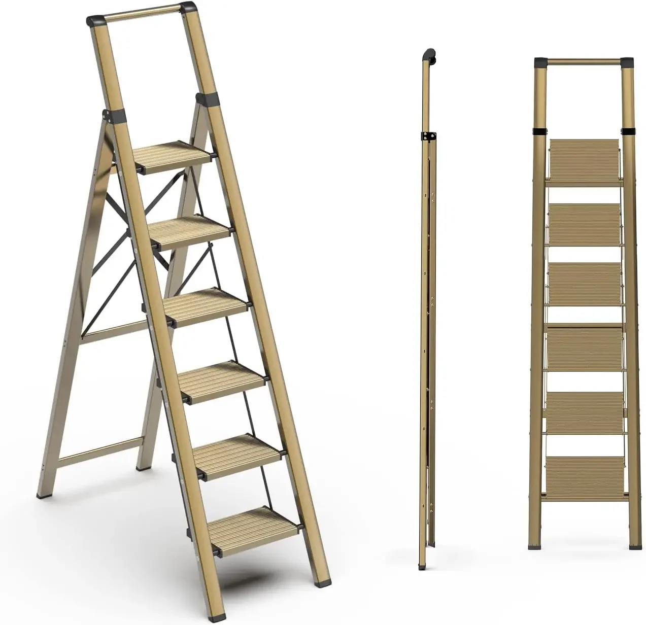 XMSJ.6 Step Ladder, Folding Step Stool with Handgrip and Ant - Premium Tools & Hardware > Tool Accessories with professional quality and features