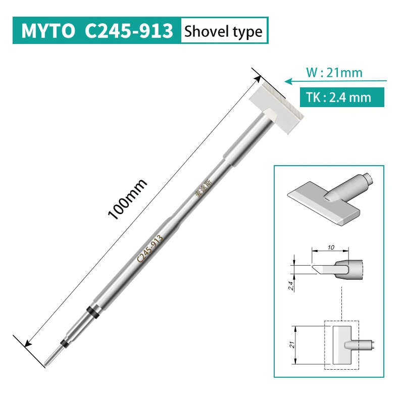 C245 Series Soldering Iron Tips | Shovel Type for JBC T245 | 1/4 Pack Universal - Thumbnail 4
