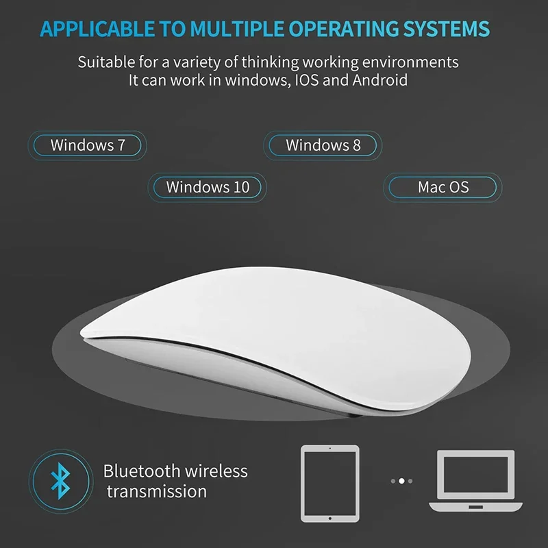 Lenovo Wireless Mouse | Rechargeable, Slim & Silent | Dual-Mode PC/Mac Ergonomic - Thumbnail 4