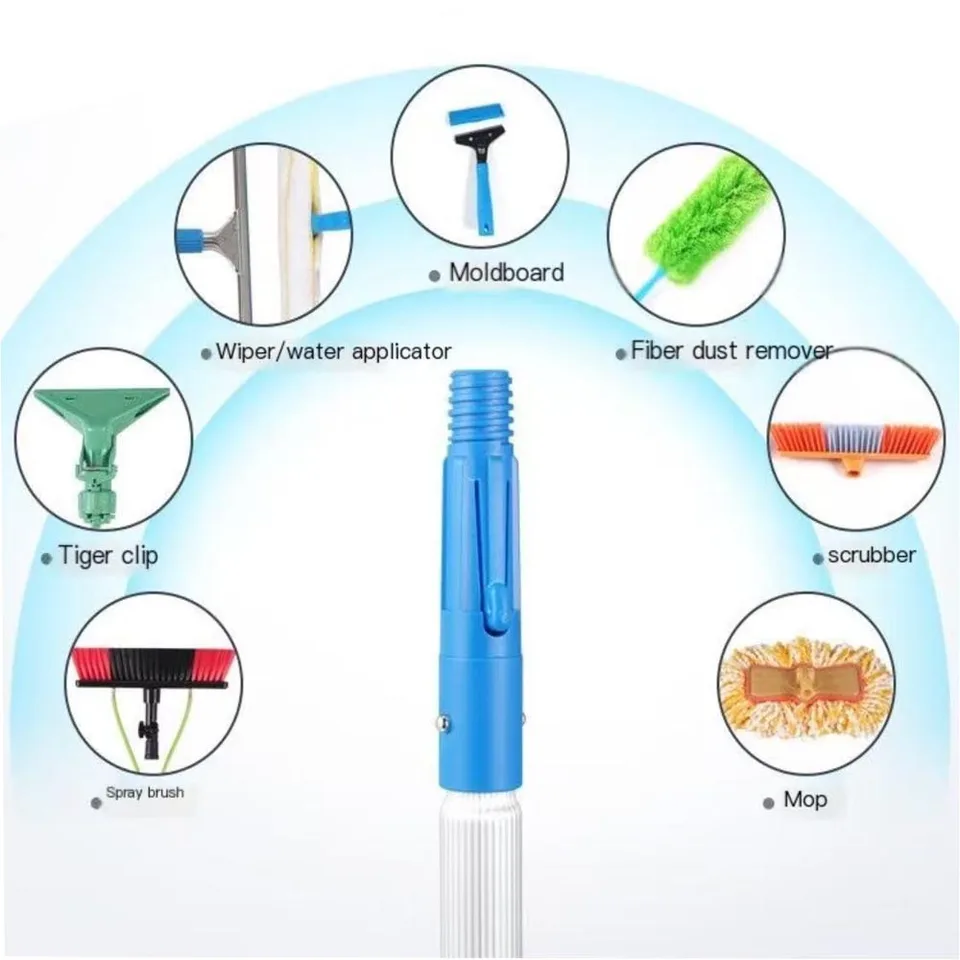 Window Cleaning Pole Telescopic | 5m High Reach | Solar Panel Washing Brush - Thumbnail 5