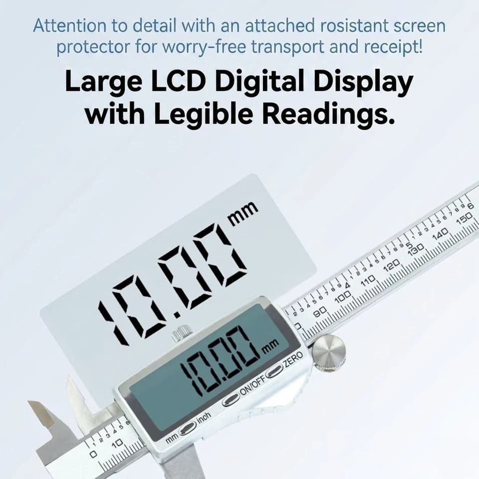 Digital Vernier Caliper 0-150mm | Backlit LCD | DIY Woodworking - Thumbnail 3