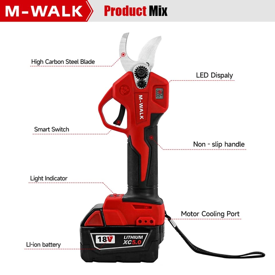 Heavy-Duty Electric Sheep Shears & Pruner | 25mm Cut | For Makita 18V Battery - Thumbnail 7