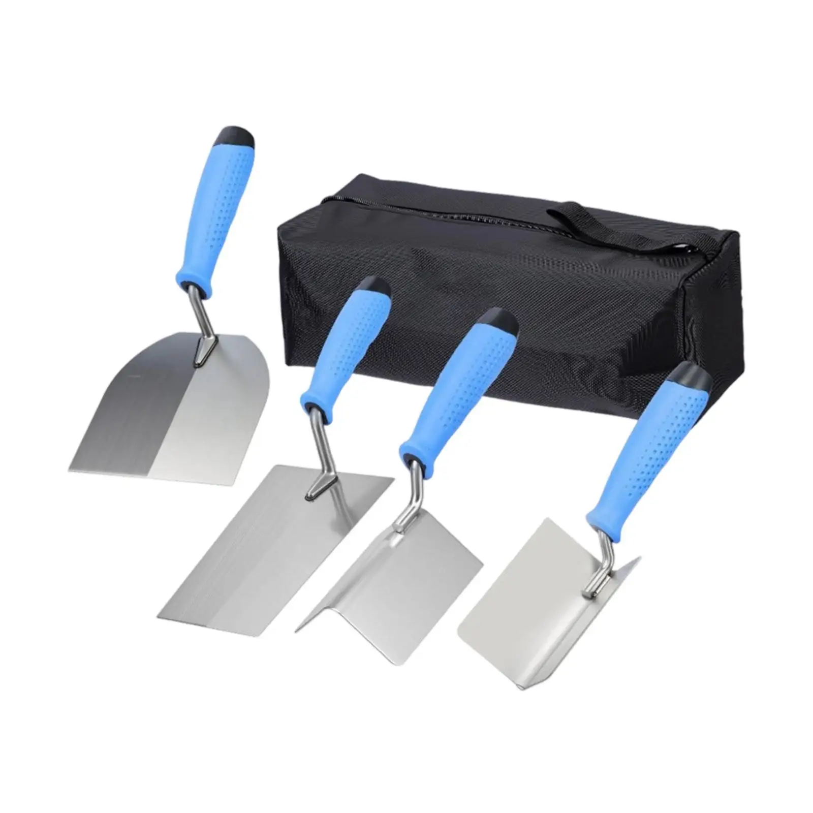 Plastering Trowel Set | 4-Piece Stainless Steel | Drywall & Concrete Finishing Tools