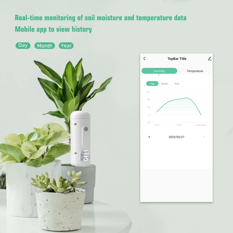 Zigbee Soil Moisture Meter | IP67 Waterproof | Plant Monitor - Thumbnail 3