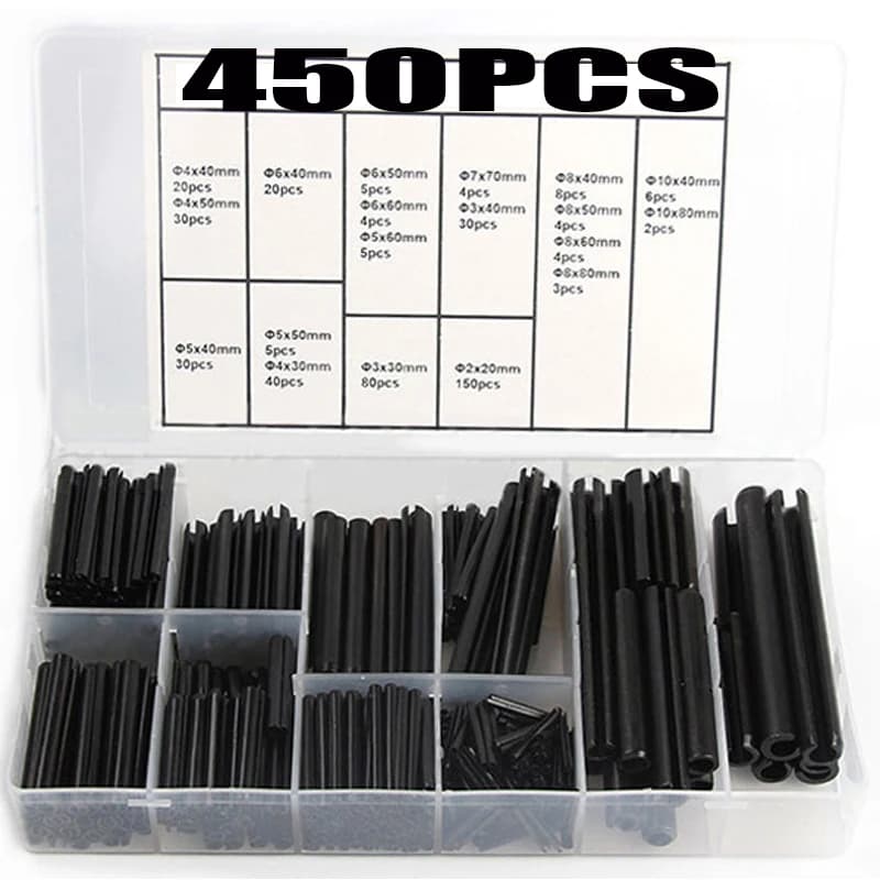 Split Pins Assortment Kit M2-M10 | Spring Steel Roll Pins | Dowel & Cotter Pin Set - Thumbnail 2