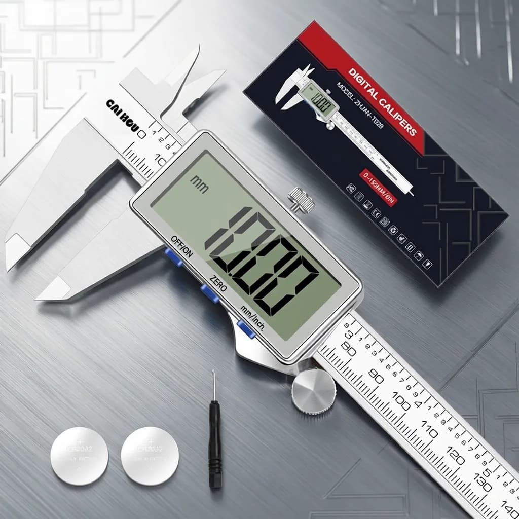 Digital Caliper | Stainless Steel 0-6 inch | Large LCD Display for Measurements - Thumbnail 2