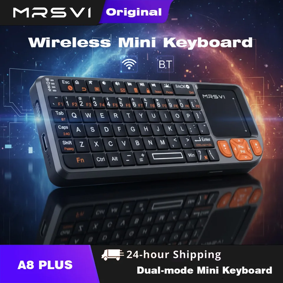 A8 PLUS Wireless Keyboard | Backlit 2.4GHz & Bluetooth 5.0 | For Android TV, Mac, Laptop - Thumbnail 2