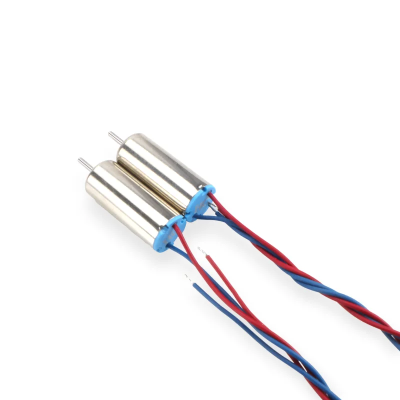 716 hollow cup coreless motor operating at 3.7V with 50000 RPM speed and 0.8mm shaft for micro FPV quadcopters and DIY robotics.