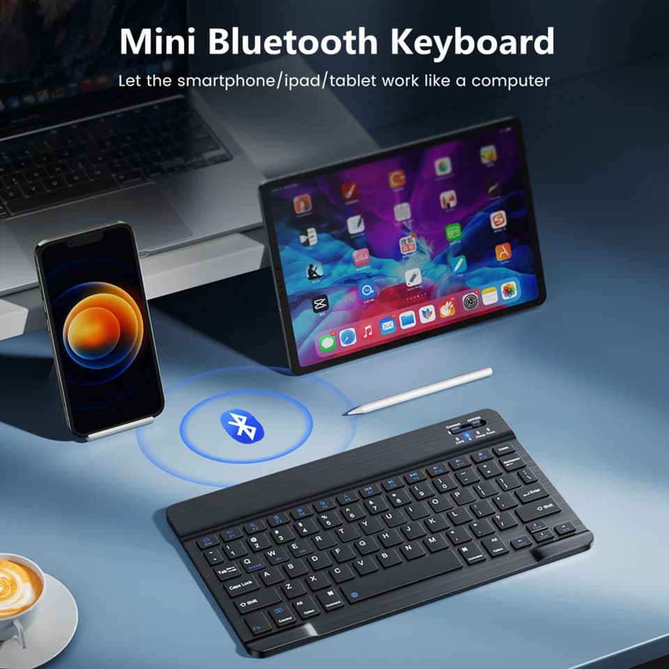 Mini Wireless Keyboard | Rechargeable Bluetooth | Android/iOS/Windows Compatible - Thumbnail 3