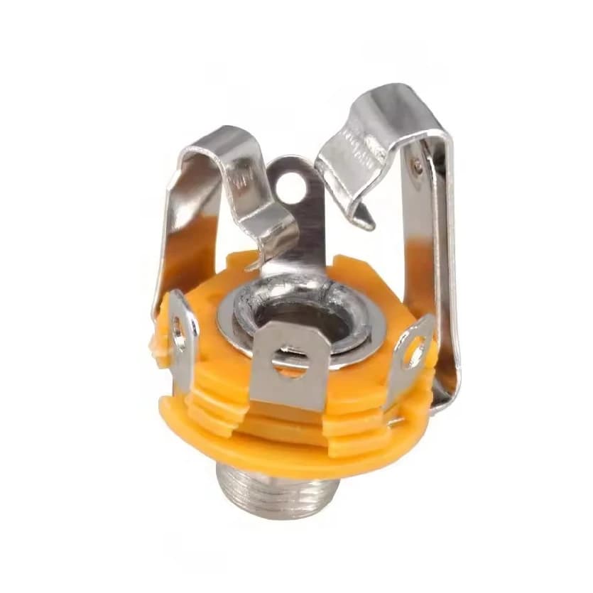 Automatic scissor jack power socket component on white.