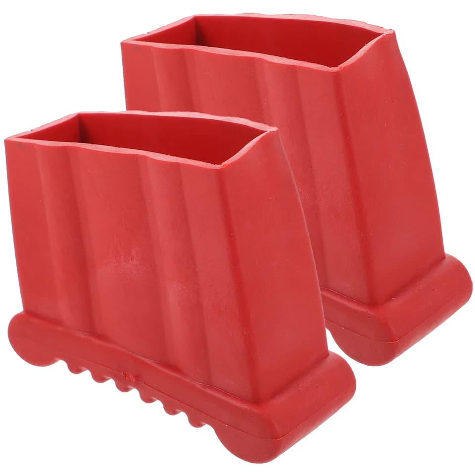 Ladder Standoff Feet: Two red rubber caps on a white background.