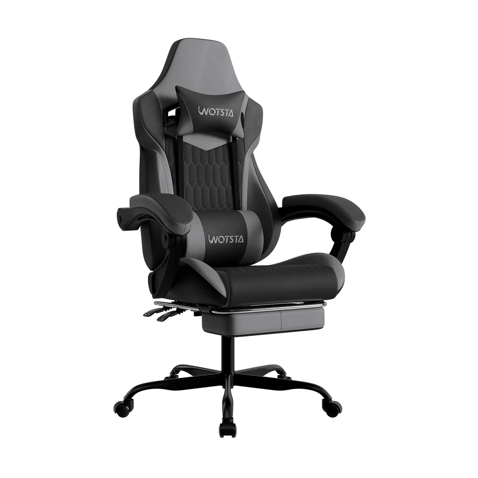 PVC Leather Gaming Chair | Adjustable Headrest & Footrest | Ergonomic Gamer Chair for Long Sessions - Thumbnail 2