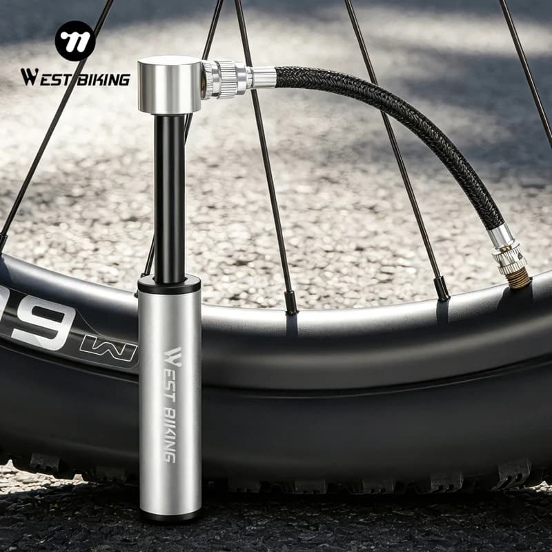 Mini Bike Tyre Inflator | 120PSI Hand Pump | Schrader/Presta Valve - Thumbnail 4