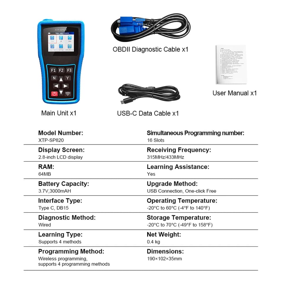 Caliper Service TPMS Tool | Universal Sensor Programmer | 315/433MHz - Thumbnail 3