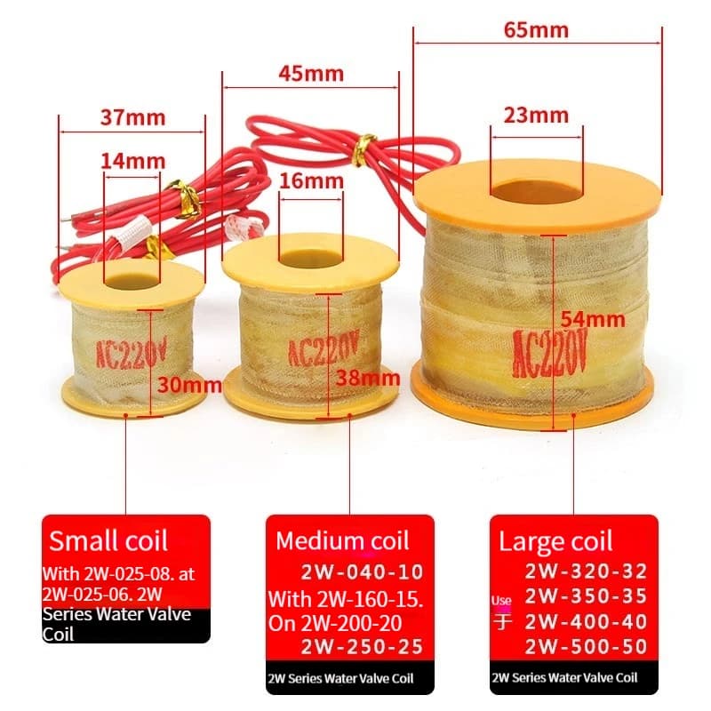 Brass Solenoid Gate Valve | NC, 12V/24V/220V | DN06-DN25, Full Copper Coil - Thumbnail 3