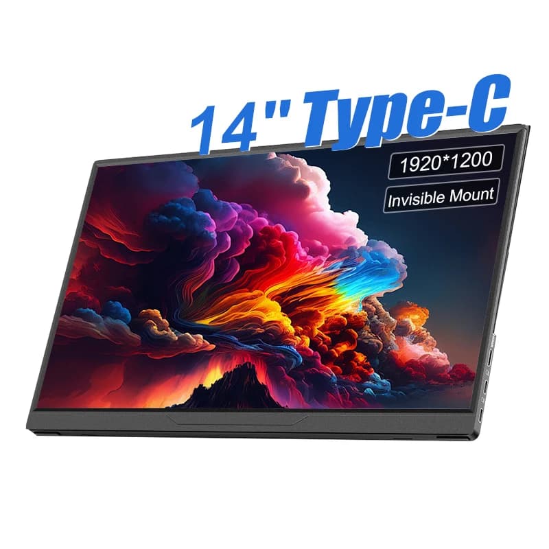 14 Touchscreen Portable Monitor | 1200P IPS Panel | USB-C & HDMI for Laptops - Thumbnail 3