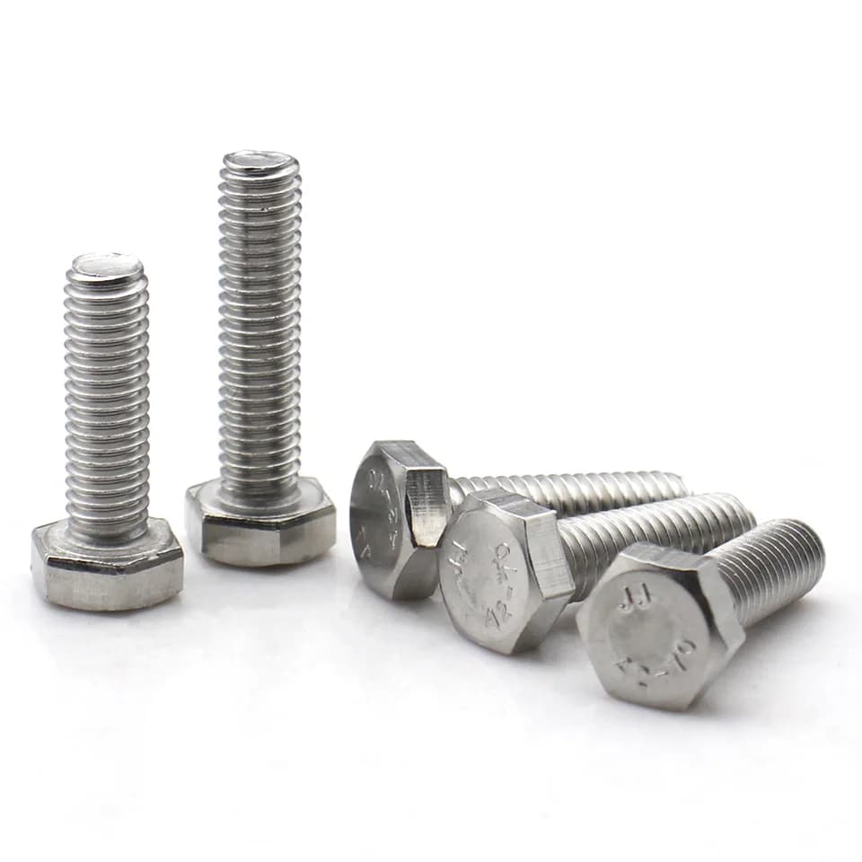 Stainless Steel Hex Head Bolts | Full Thread M2-M10 | Industrial Deck Screws - Thumbnail 5