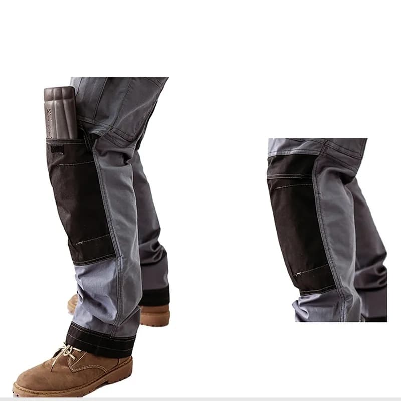 Knee Pads Work Trousers | Multi-Pocket Cargo | Men's Outdoor Workwear - Thumbnail 4