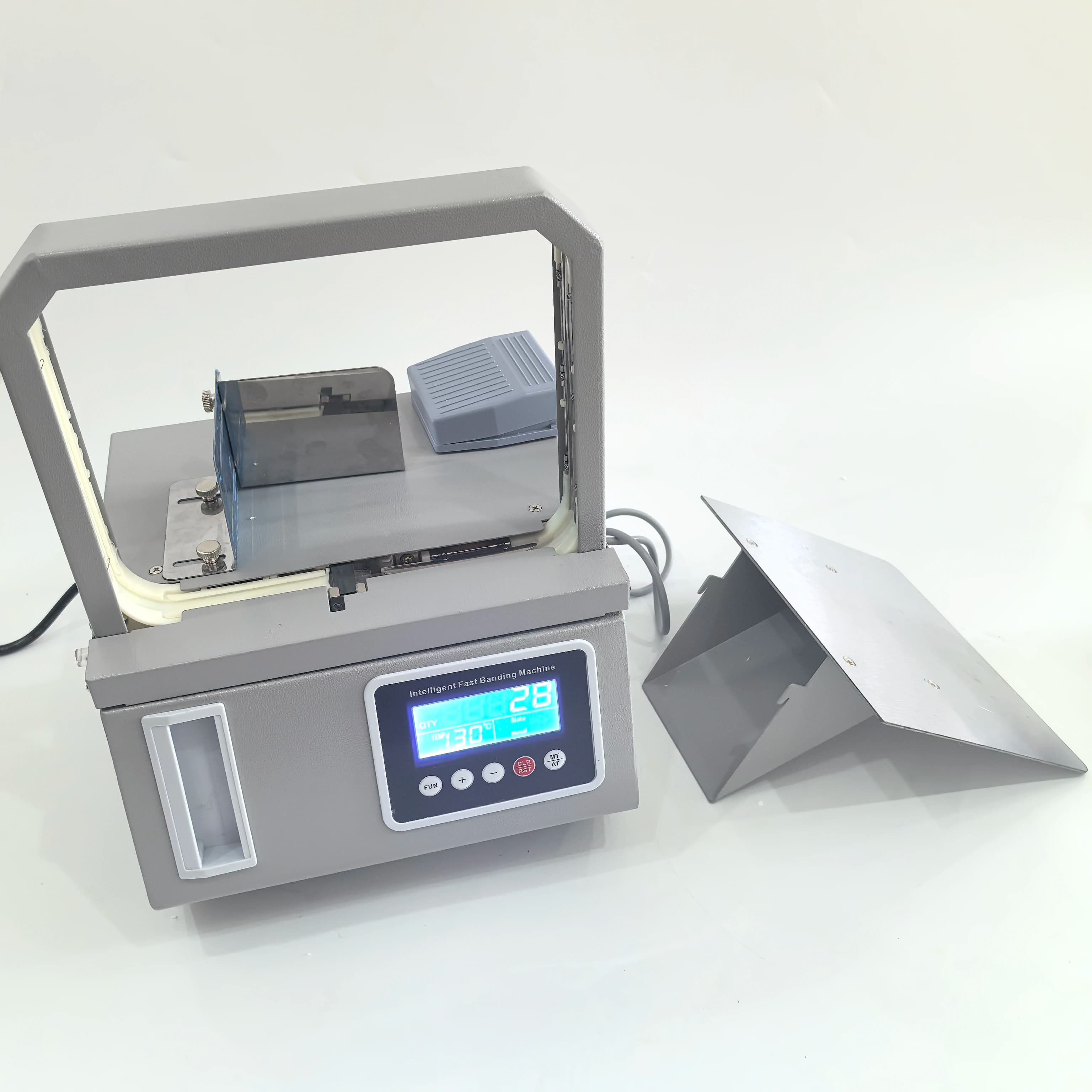 Automatic OPP Tape Bundling Machine for banknotes, vegetables, and documents, a versatile 110V/220V industrial baler and strapping machine.
