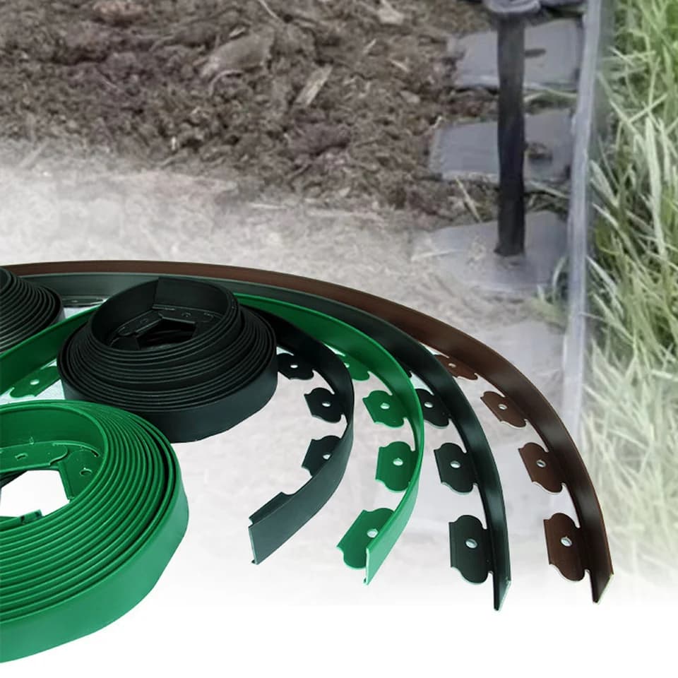 Panacea Metal Landscape Edging Kit | Weatherproof & Flexible | Easy Install with 30 Spikes - Thumbnail 3