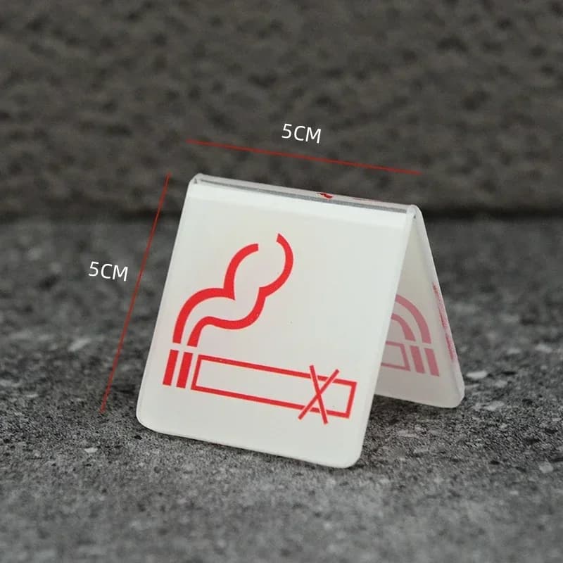 No Entry Table Sign | Clear Acrylic | Industrial Warning Plaque - Thumbnail 6