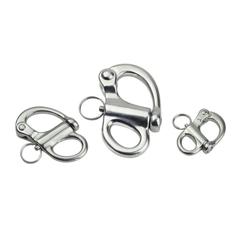 Marine-Grade 316 Stainless Steel Quick-Release Snap Shackle | For Bracelets & Boating Hardware - Image 1