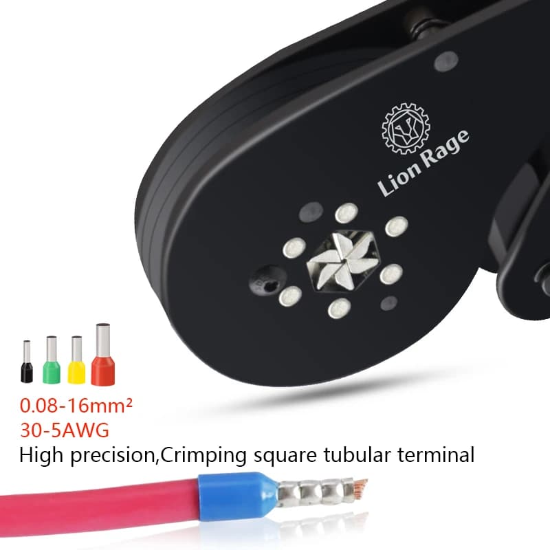 Crimping Tool HSC12 0.08-16mm² | Small Terminal Plier Kit | Electrical Fixture - Thumbnail 4