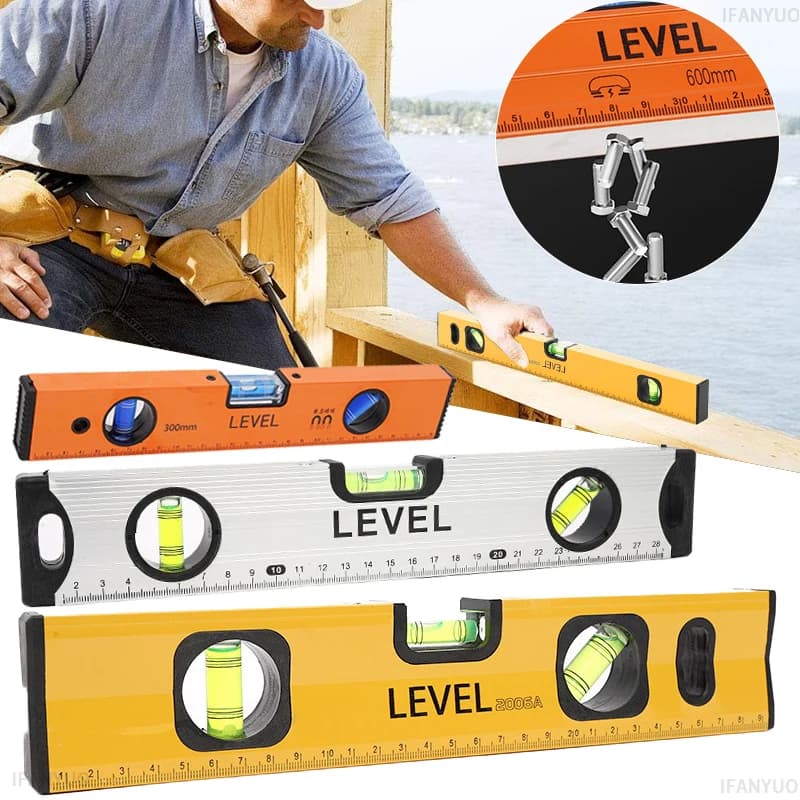 Solid Magnetic Spirit Level | Cast Aluminium | 300-600mm Multi-Size - Thumbnail 2