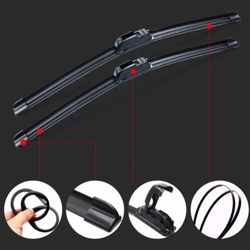 26 Inch Wiper Blades | U-Hook All-Season Rubber | Bracketless - Thumbnail 4