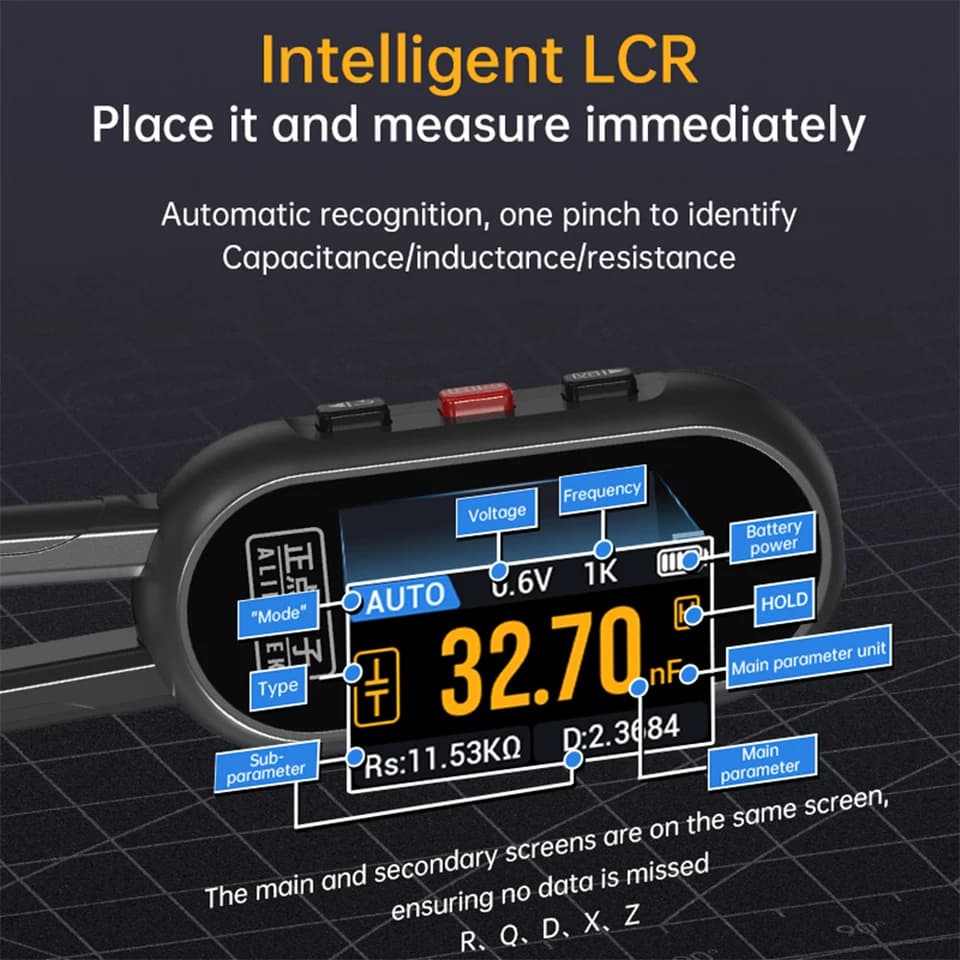 ALIENTEK LT1 Smart Bridge Multimeter | LCR SMD ESR Tester | Resistance Capacitance Inductance - Thumbnail 5
