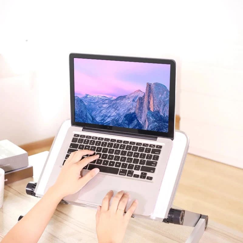 Portable Folding Laptop Stand | Aluminium Alloy | Desk & Bed Use, 11-17 Inch - Thumbnail 4